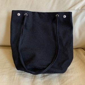 Baggu black canvas bucket bag